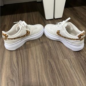 Nike platform Air Force one with cheetah print
